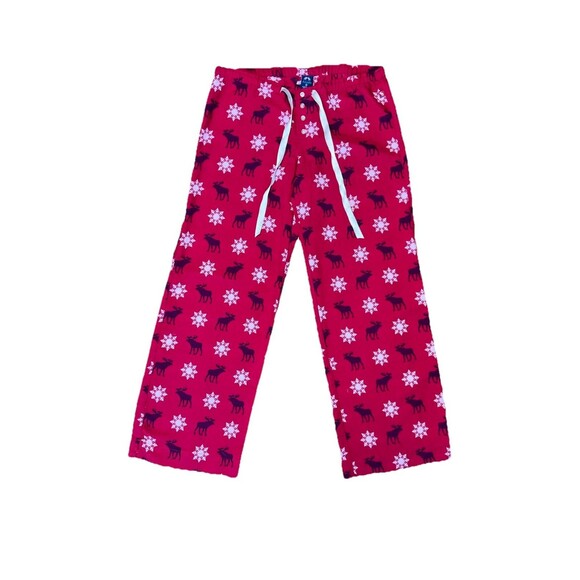 Y2K Abercrombie Holiday Moose Pj Set Womens Small EUC 2000s Vintage GRAIL - Picture 3 of 8